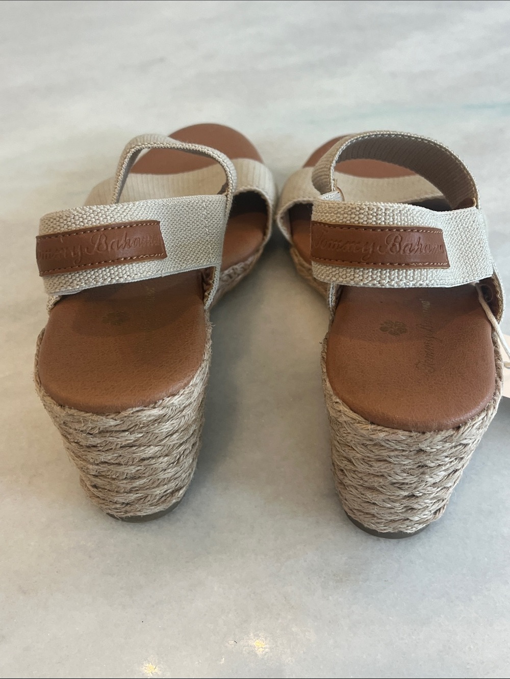 NWT Tommy Bahama André Assous Allison Stretch-Linen Wedges Size 8 - Picture 7 of 12